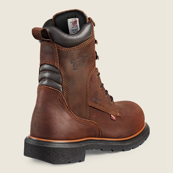 Mens Red Wing Dynaforce® - 8-inch Waterproof Toe - Safety Boots Brown - FYX802743